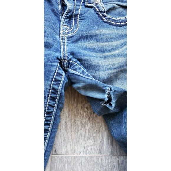 MISS ME WOMEN'S EMBELLISHED BLUE DENIM JEAN STYLE JE554582L SIZE 28  INSEAM 31 - Picture 4 of 12